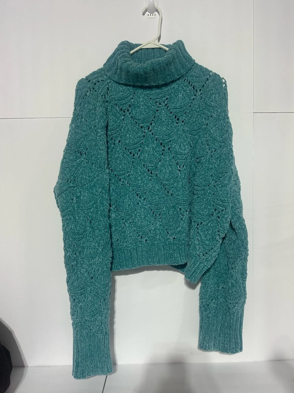 POL Cozy Chenille Knit Cowl Neck Sweater